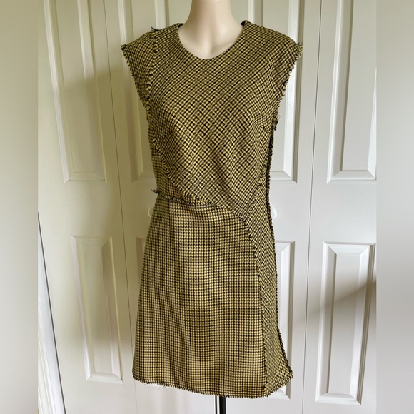 3.1 PHILLIP LIM Yellow Wool Sleeveless Dress 2 NWT - Picture 1 of 6